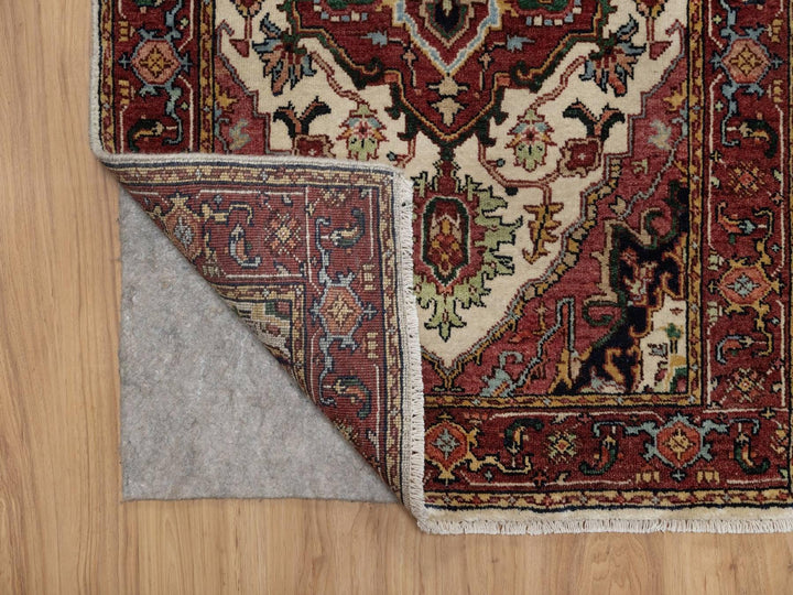 2'7" x 6'1" New Hand Knotted Ivory Wool Runner Oriental Rug - MOA10291936