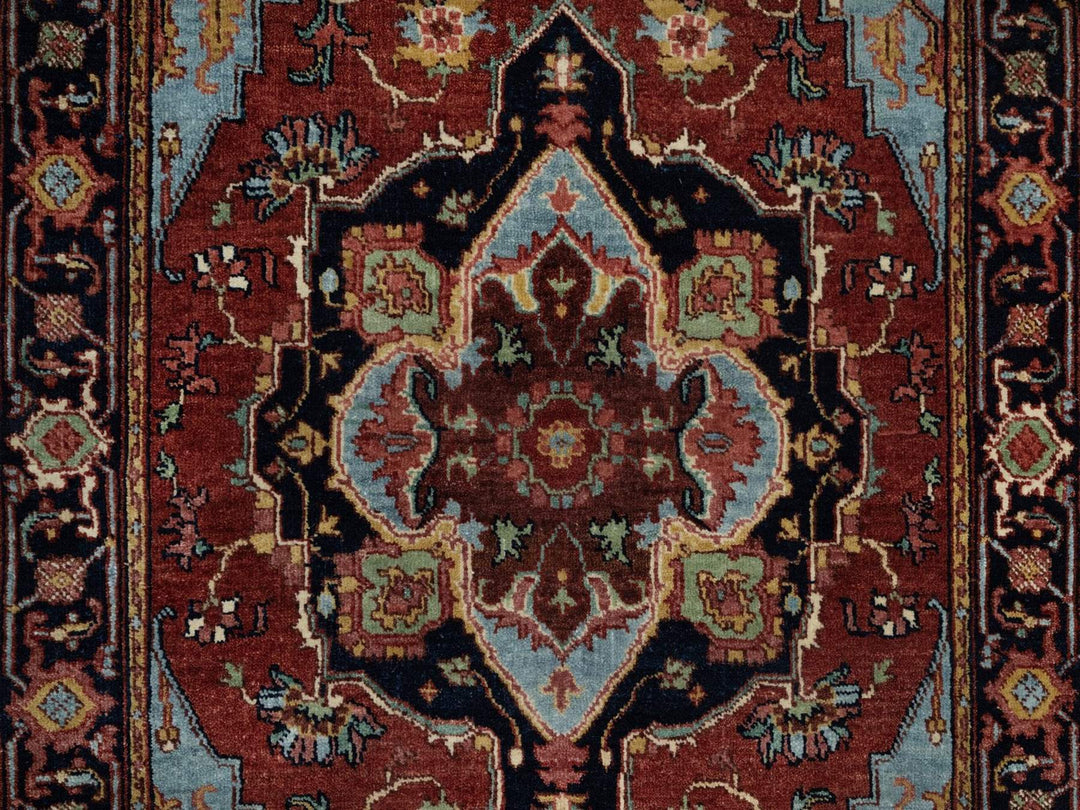 3'1" x 5'2" New Hand Knotted Red Wool Rectangle Oriental Rug - MOA10291937