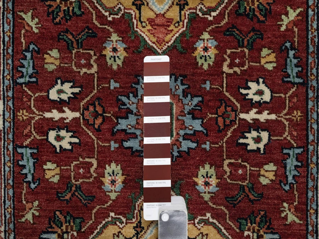 2'7" x 6'2" New Hand Knotted Red Wool Runner Oriental Rug - MOA10291939