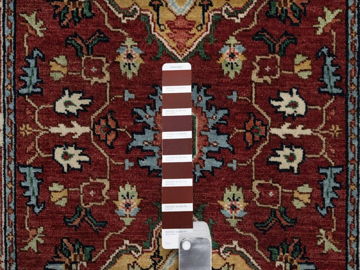2'7" x 6'2" New Hand Knotted Red Wool Runner Oriental Rug - MOA10291939