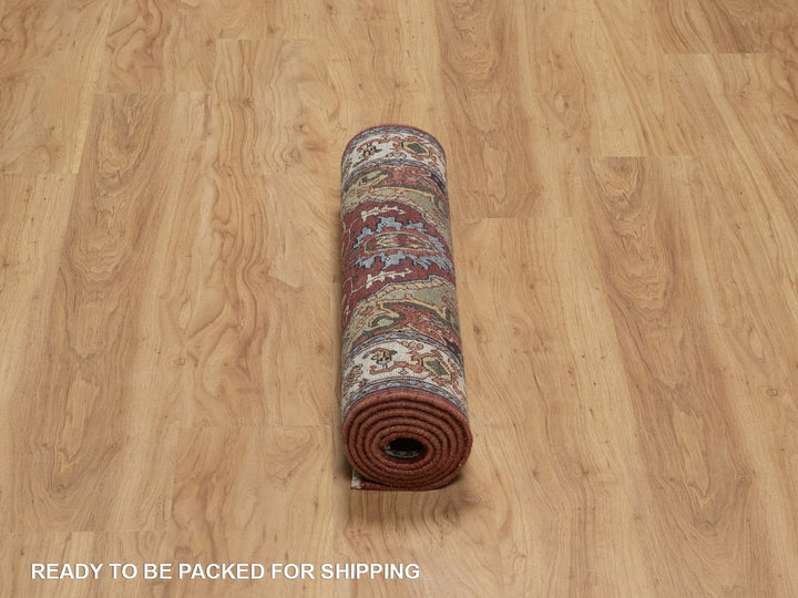 2'7" x 6'2" New Hand Knotted Red Wool Runner Oriental Rug - MOA10291939