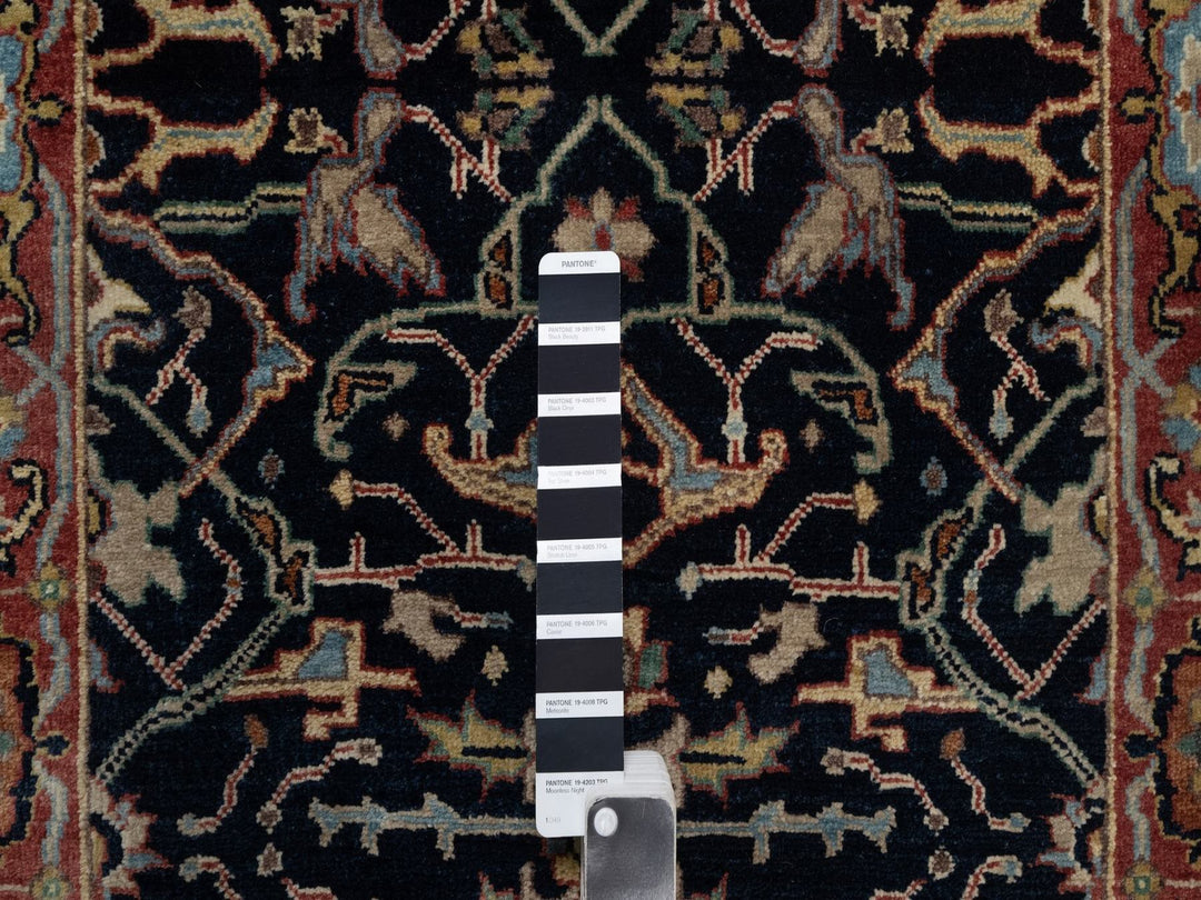 2'8" x 28'0" New Hand Knotted Blue Wool Runner Oriental Rug - MOA10291941