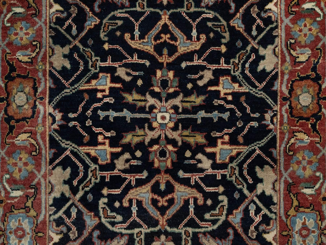 2'8" x 28'0" New Hand Knotted Blue Wool Runner Oriental Rug - MOA10291941