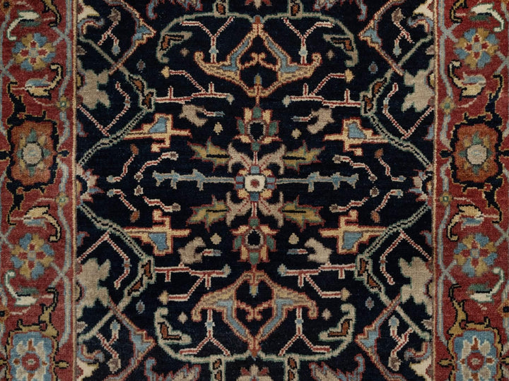 2'8" x 28'0" New Hand Knotted Blue Wool Runner Oriental Rug - MOA10291941