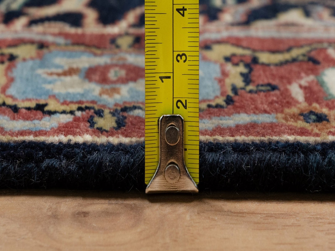 2'8" x 28'0" New Hand Knotted Blue Wool Runner Oriental Rug - MOA10291941