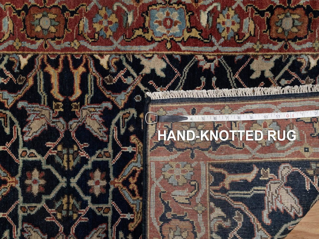 2'8" x 28'0" New Hand Knotted Blue Wool Runner Oriental Rug - MOA10291941