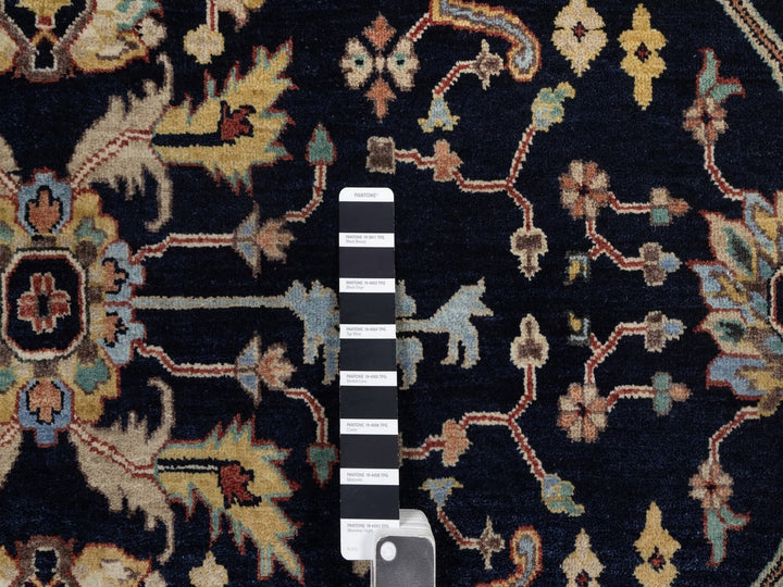 6'0" x 9'3" New Hand Knotted Blue Wool Rectangle Oriental Rug - MOA10291942