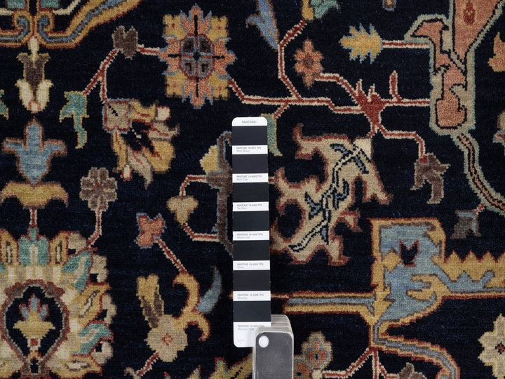 8'2" x 10'3" New Hand Knotted Blue Wool Rectangle Oriental Rug - MOA10291943