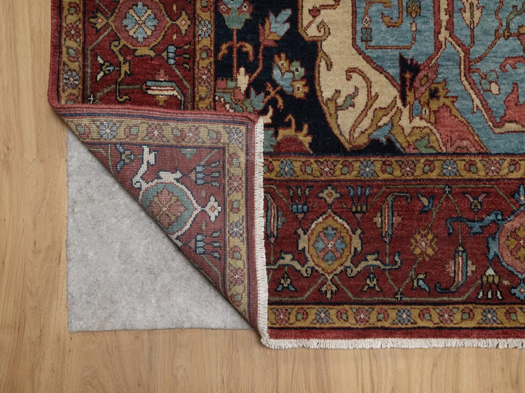 7'9" x 10'2" New Hand Knotted Red Wool Rectangle Oriental Rug - MOA10291945