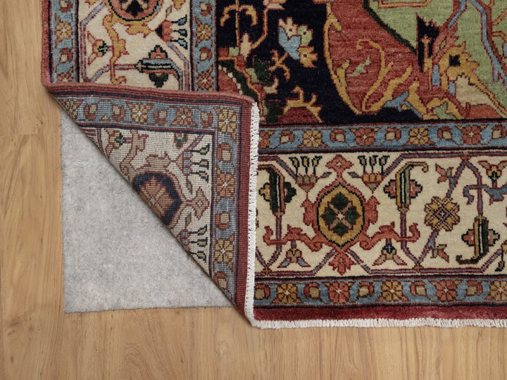 7'10" x 10'1" New Hand Knotted Red Wool Rectangle Oriental Rug - MOA10291946