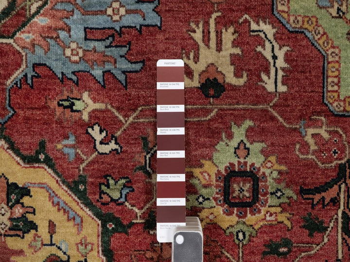 7'10" x 10'1" New Hand Knotted Red Wool Rectangle Oriental Rug - MOA10291946