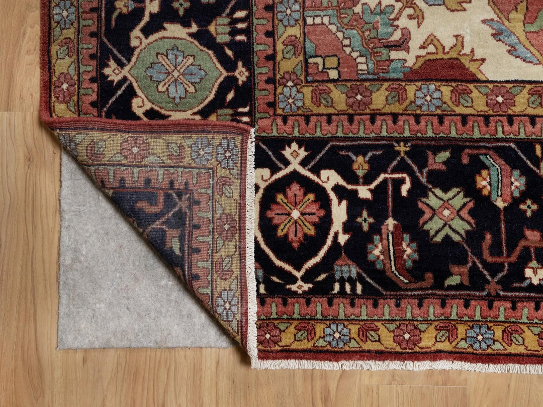 13'11" x 14'2" New Hand Knotted Red Wool Square Oriental Rug - MOA10291948