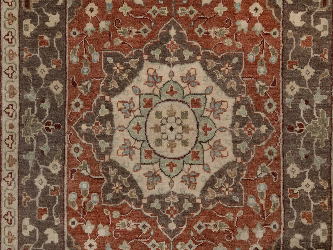 3'0" x 5'1" New Hand Knotted Red Wool Rectangle Oriental Rug - MOA10291949