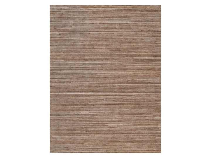 9'1" x 12'0" New Hand Loomed Brown Polyester Rectangle Oriental Rug - MOA10291953