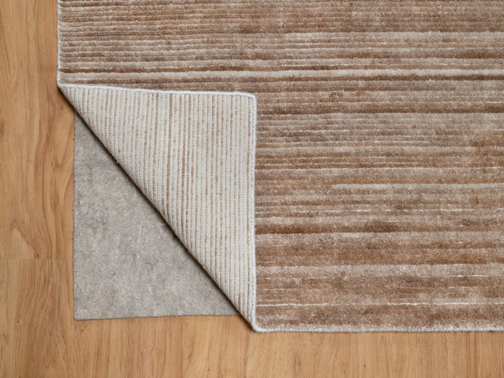 9'1" x 12'0" New Hand Loomed Brown Polyester Rectangle Oriental Rug - MOA10291953