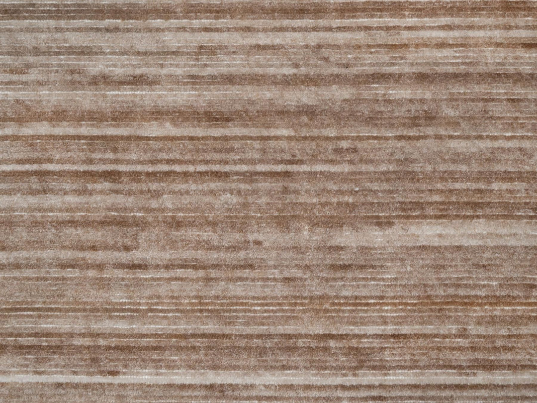 9'1" x 12'0" New Hand Loomed Brown Polyester Rectangle Oriental Rug - MOA10291953