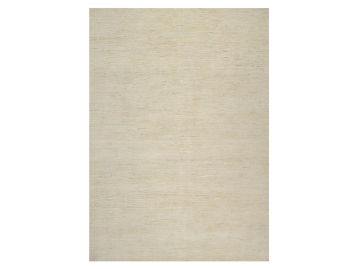 10'0" x 14'1" New Hand Knotted Ivory Wool Rectangle Oriental Rug - MOA10291954