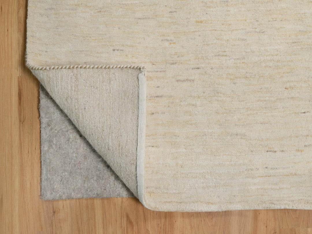 14'10" x 22'8" New Hand Knotted Ivory Wool Rectangle Oriental Rug - MOA10291955