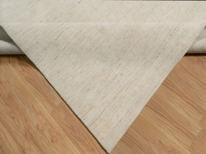 14'10" x 22'8" New Hand Knotted Ivory Wool Rectangle Oriental Rug - MOA10291955