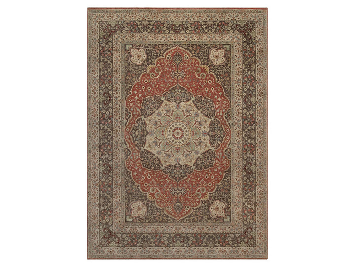 10'0" x 14'0" New Hand Knotted Red Wool Rectangle Oriental Rug - MOA10291956