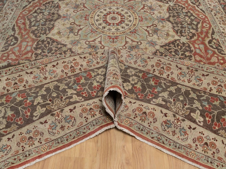 10'0" x 14'0" New Hand Knotted Red Wool Rectangle Oriental Rug - MOA10291956