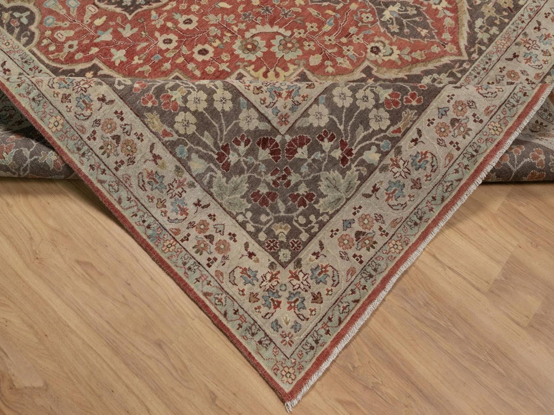 10'0" x 14'0" New Hand Knotted Red Wool Rectangle Oriental Rug - MOA10291956