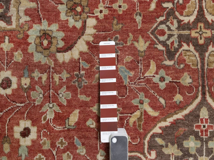 10'0" x 14'0" New Hand Knotted Red Wool Rectangle Oriental Rug - MOA10291956