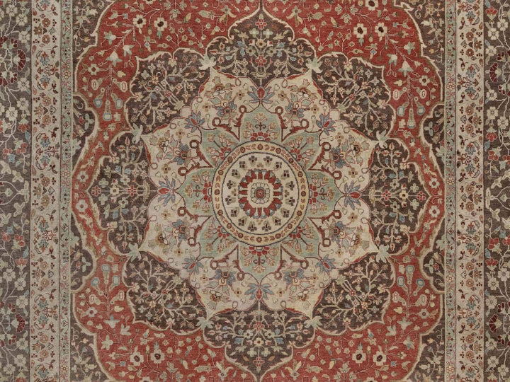 10'0" x 14'0" New Hand Knotted Red Wool Rectangle Oriental Rug - MOA10291956