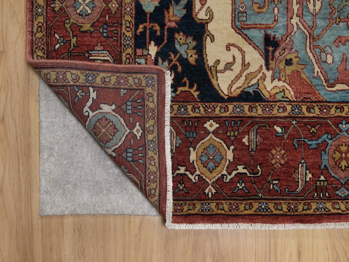 8'0" x 10'1" New Hand Knotted Red Wool Rectangle Oriental Rug - MOA10291957