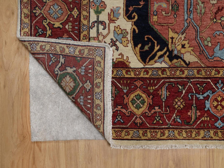 8'0" x 10'2" New Hand Knotted Ivory Wool Rectangle Oriental Rug - MOA10291958