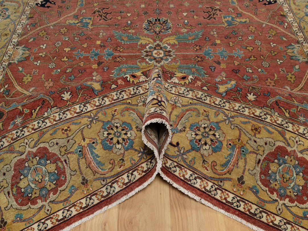 7'11" x 10'2" New Hand Knotted Red Wool Rectangle Oriental Rug - MOA10291960