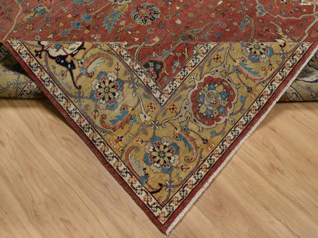 7'11" x 10'2" New Hand Knotted Red Wool Rectangle Oriental Rug - MOA10291960