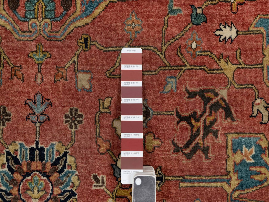 7'11" x 10'2" New Hand Knotted Red Wool Rectangle Oriental Rug - MOA10291960