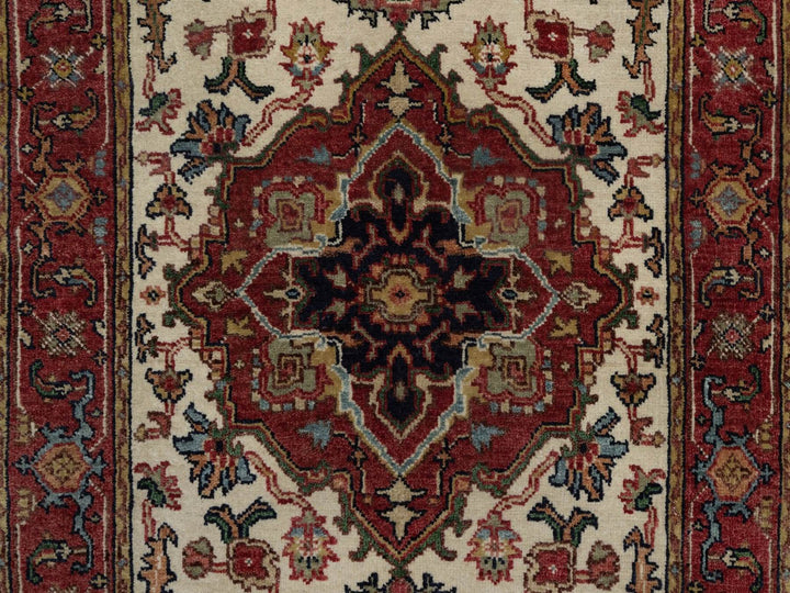 2'7" x 10'1" New Hand Knotted Ivory Wool Runner Oriental Rug - MOA10291961