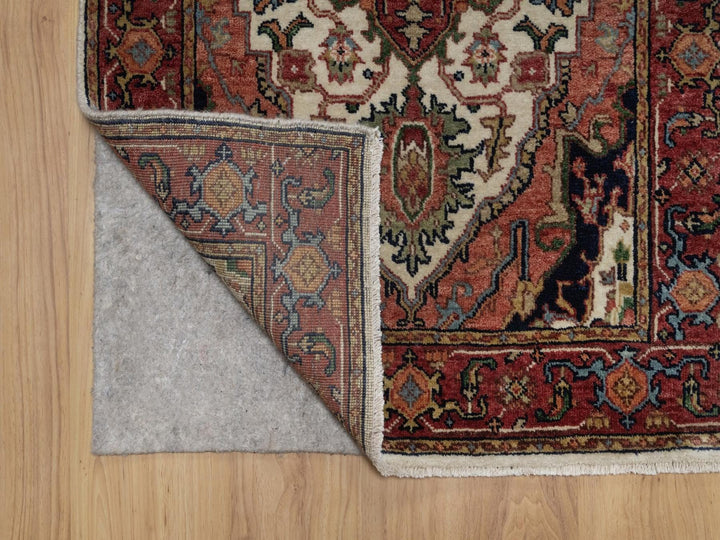 2'7" x 10'0" New Hand Knotted Ivory Wool Runner Oriental Rug - MOA10291962