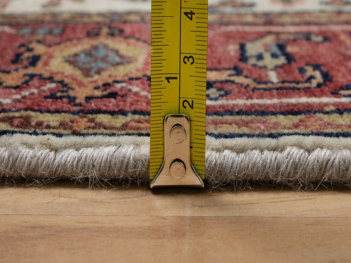2'7" x 10'0" New Hand Knotted Ivory Wool Runner Oriental Rug - MOA10291962