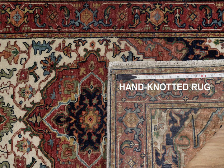2'7" x 10'0" New Hand Knotted Ivory Wool Runner Oriental Rug - MOA10291962
