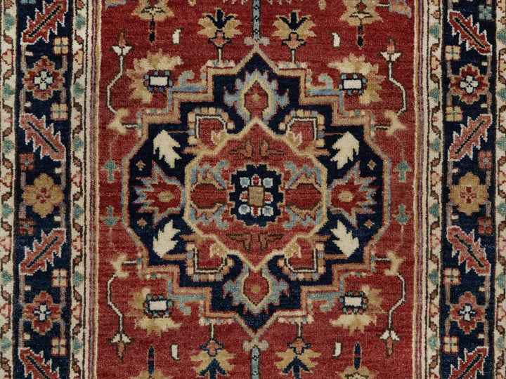 2'7" x 8'3" New Hand Knotted Red Wool Runner Oriental Rug - MOA10291963