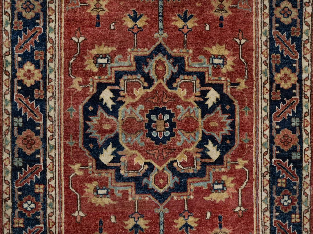 2'8" x 6'3" New Hand Knotted Red Wool Runner Oriental Rug - MOA10291964