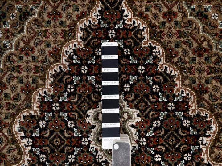 3'2" x 5'4" New Hand Knotted Black Wool Rectangle Oriental Rug - MOA10291965