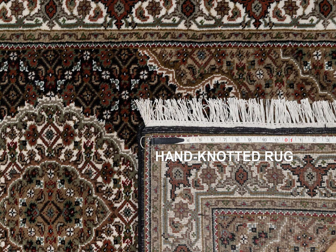 3'2" x 5'4" New Hand Knotted Black Wool Rectangle Oriental Rug - MOA10291965