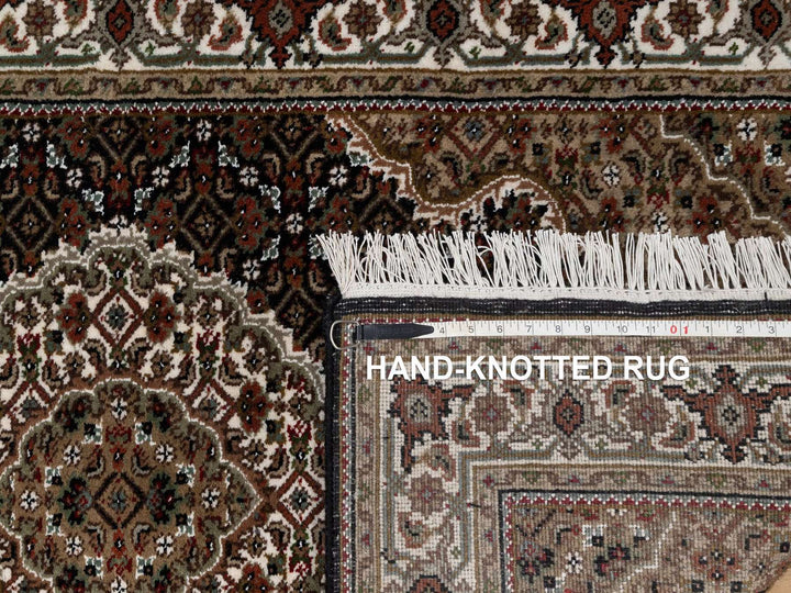 3'2" x 5'4" New Hand Knotted Black Wool Rectangle Oriental Rug - MOA10291965