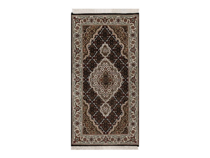 2'4" x 4'9" New Hand Knotted Black Wool Rectangle Oriental Rug - MOA10291966