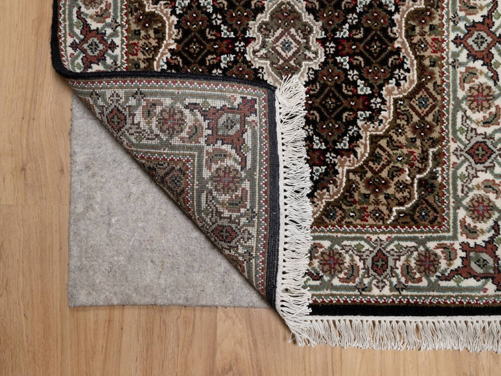 2'4" x 4'9" New Hand Knotted Black Wool Rectangle Oriental Rug - MOA10291966