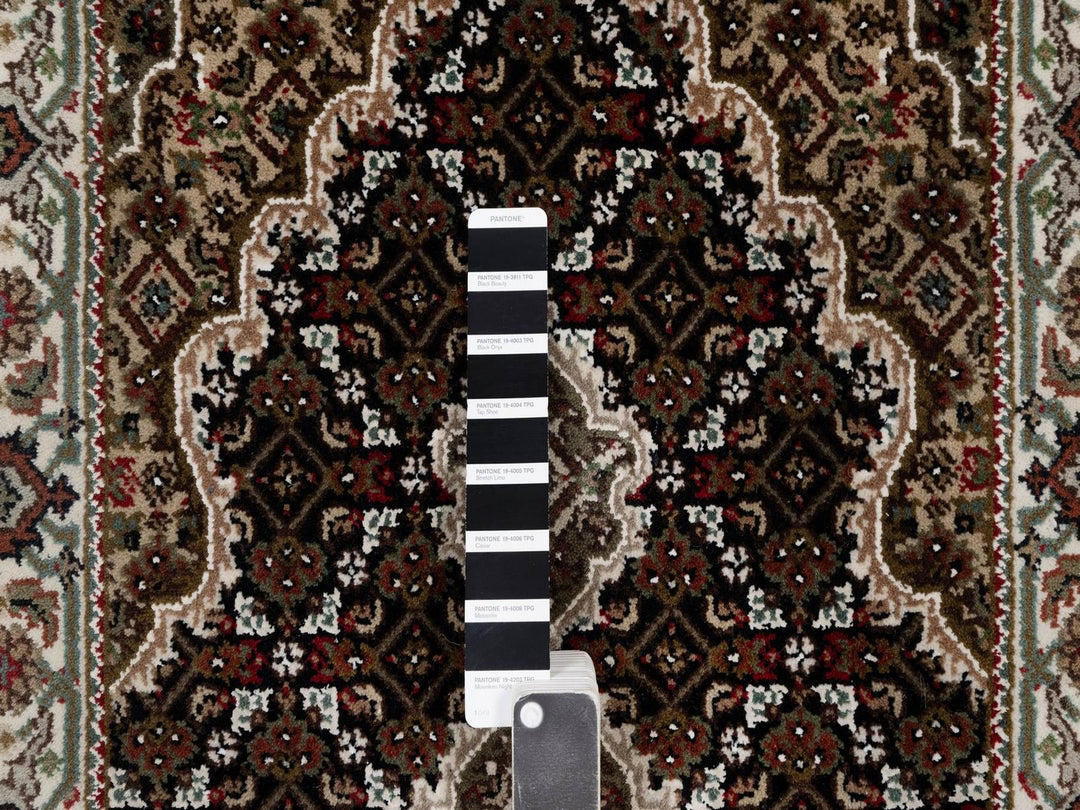 2'4" x 4'9" New Hand Knotted Black Wool Rectangle Oriental Rug - MOA10291966