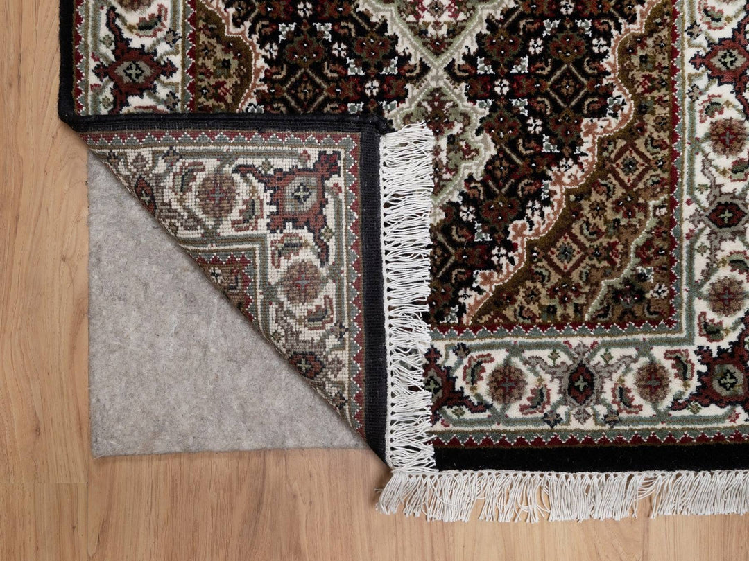 2'7" x 6'9" New Hand Knotted Black Wool Runner Oriental Rug - MOA10291967