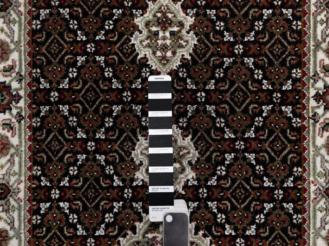 2'7" x 6'9" New Hand Knotted Black Wool Runner Oriental Rug - MOA10291967