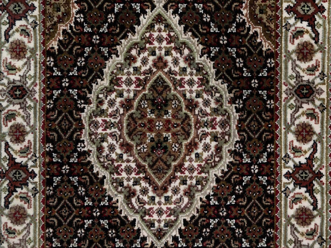 2'7" x 6'9" New Hand Knotted Black Wool Runner Oriental Rug - MOA10291967