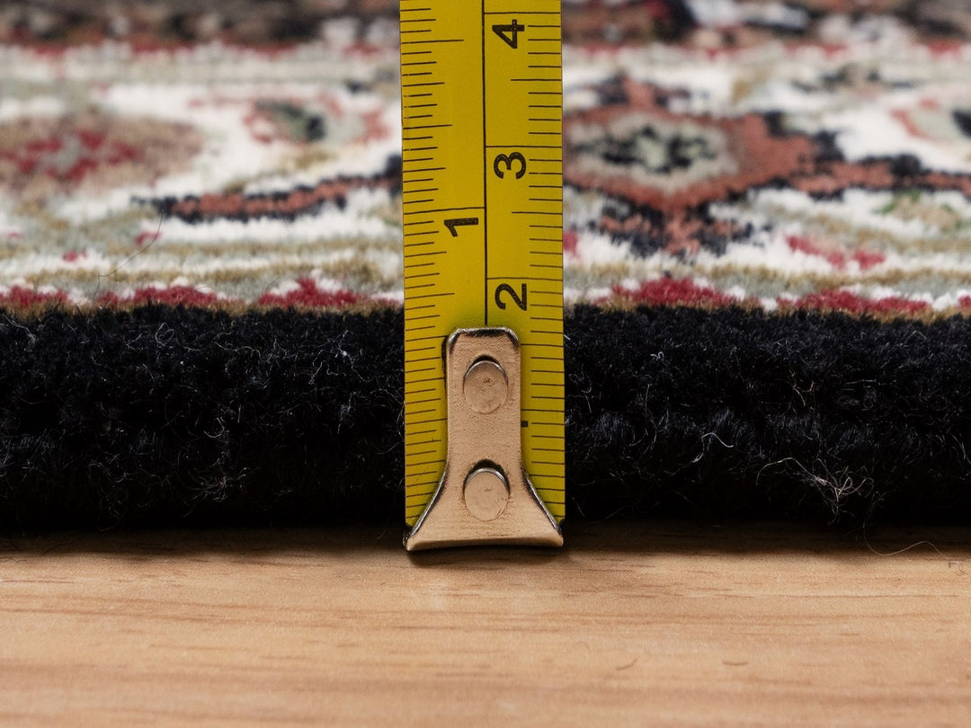 2'7" x 6'9" New Hand Knotted Black Wool Runner Oriental Rug - MOA10291967