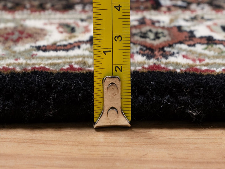 2'7" x 6'9" New Hand Knotted Black Wool Runner Oriental Rug - MOA10291967